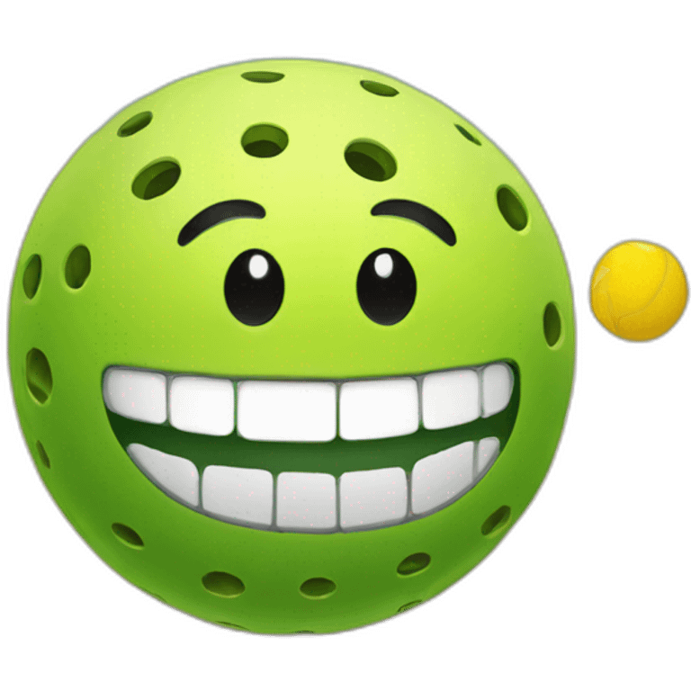 Pickleball smiley emoji