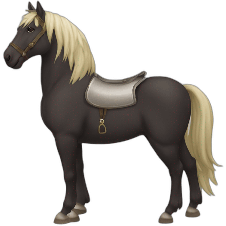 kawai cheval sauvage emoji