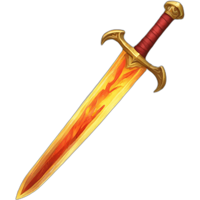 fire glass sword emoji