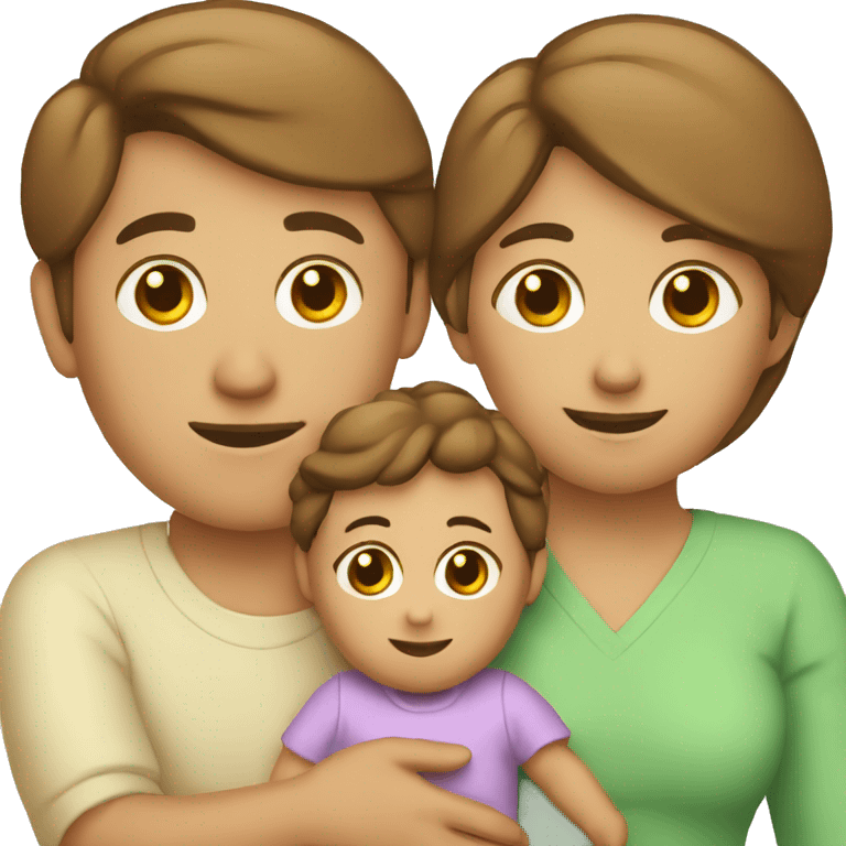 padre, madre y un hijo bebe emoji