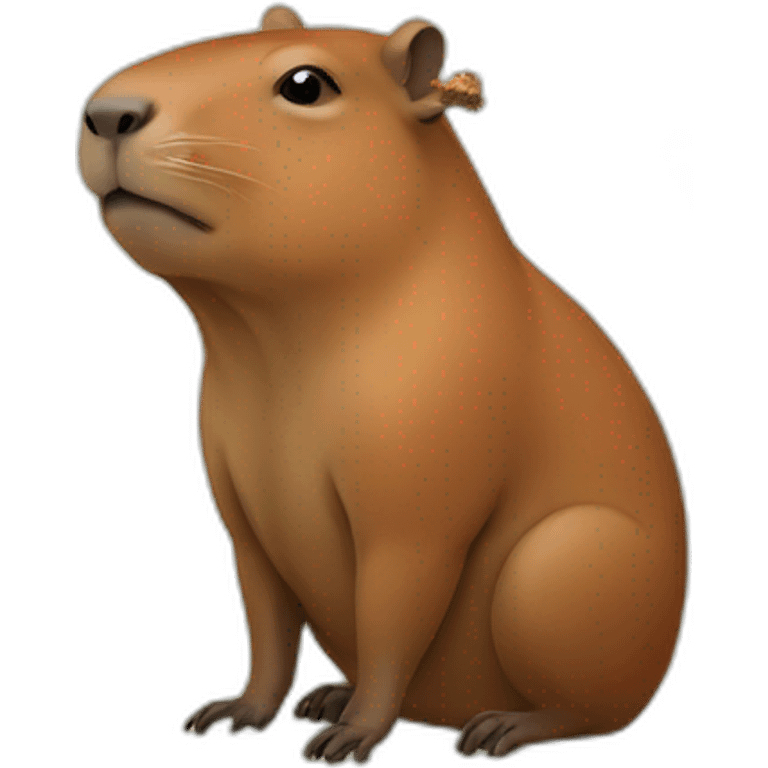 Capibara smoking emoji