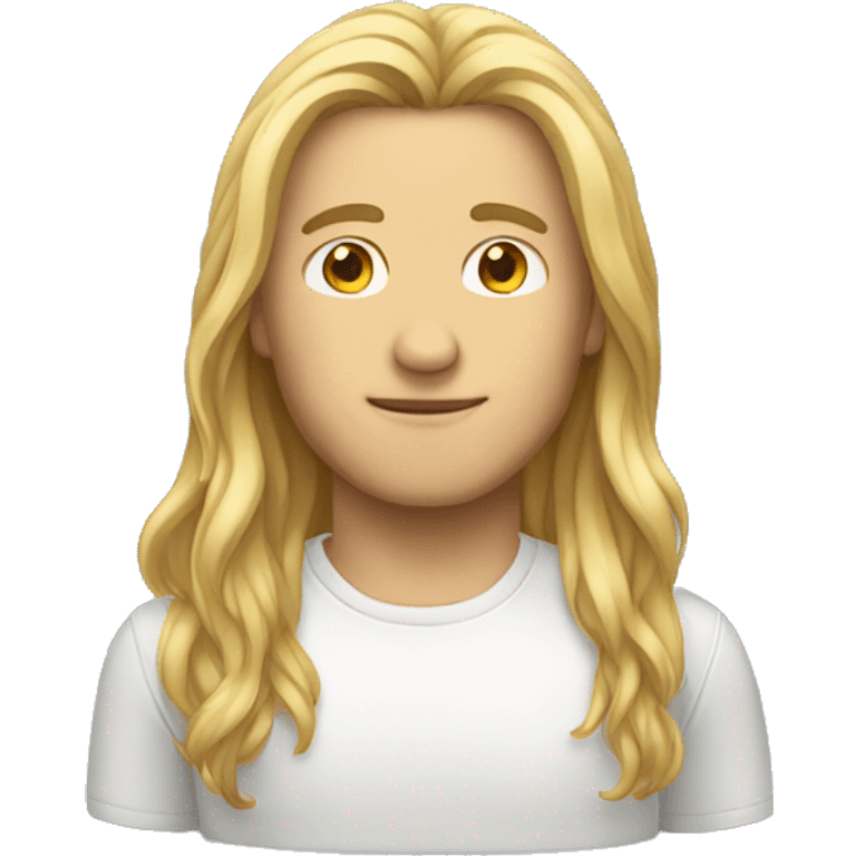 Long hair male emoji