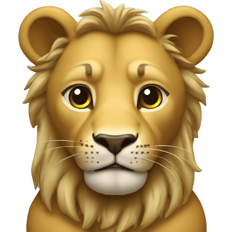 Un león que tenga corazones a su alrededor  emoji