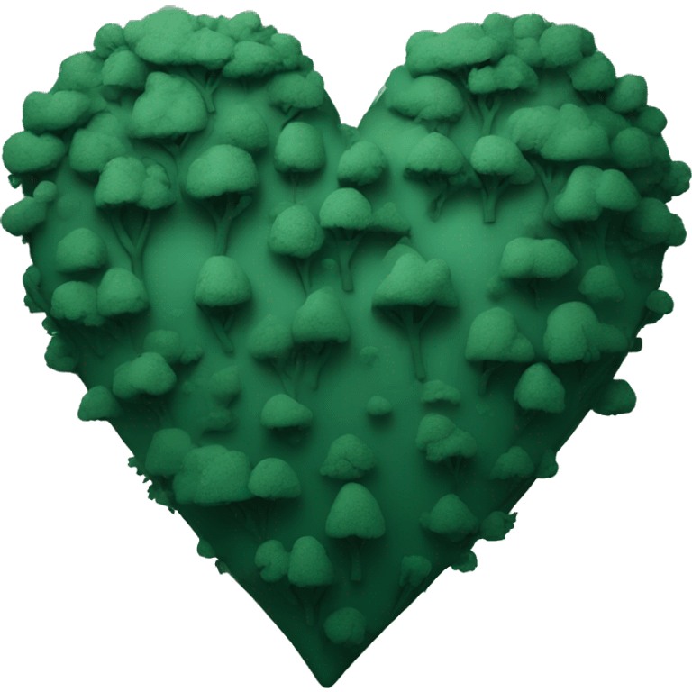 Forest green matte heart emoji