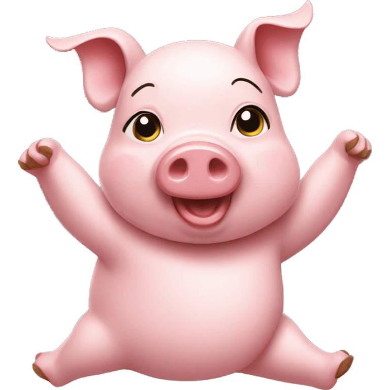 Dancing pig emoji