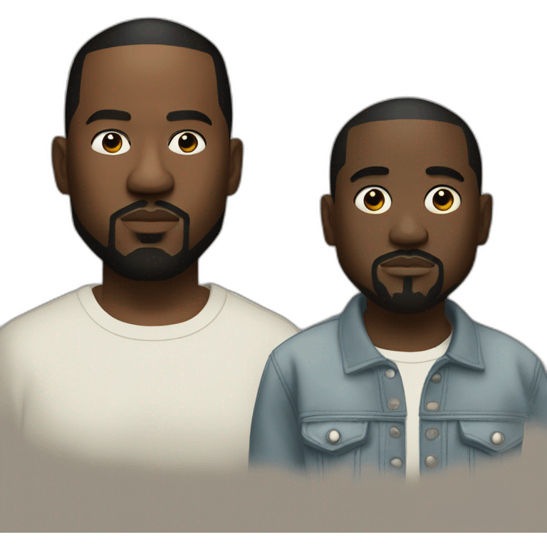 Kendrick Lamar and kanye west emoji