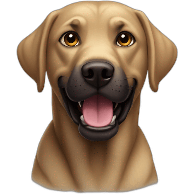 Labrador-black-grimace-face emoji