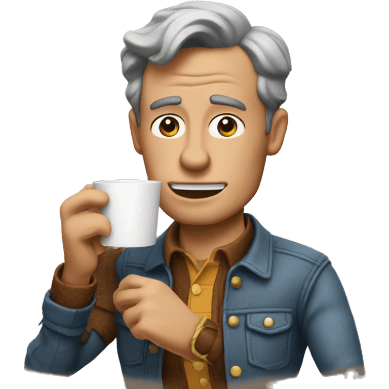 Woody drinking coffee emoji