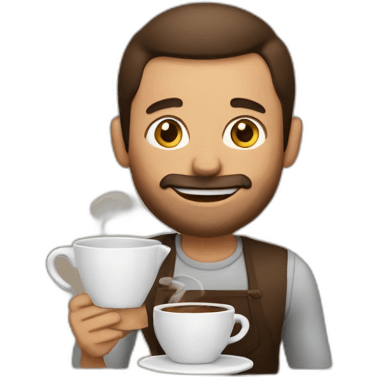 Man making coffee emoji