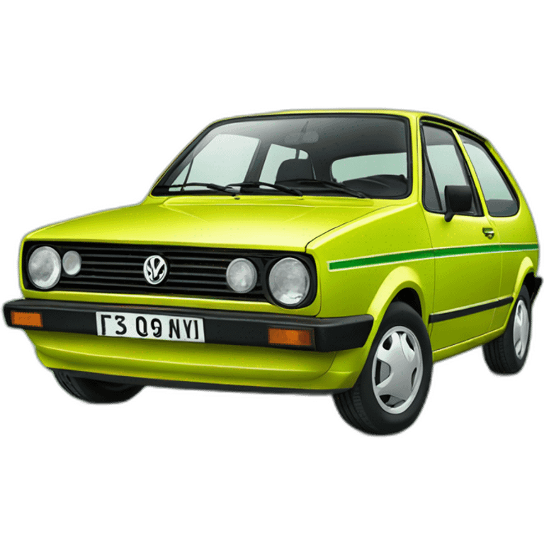 green first generation Volkswagen Polo emoji