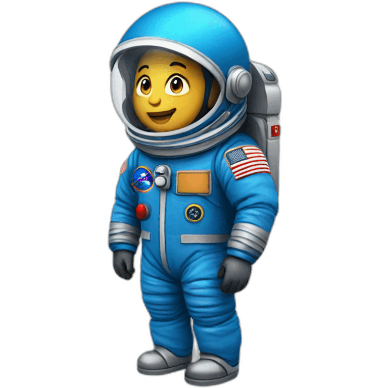 Space explorer with blue spacesuit emoji