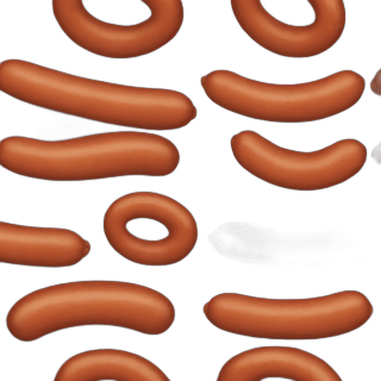 Three sausages emoji