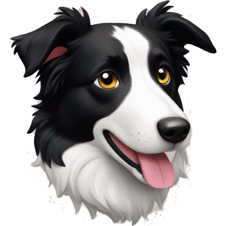 perro border collie silueta  emoji