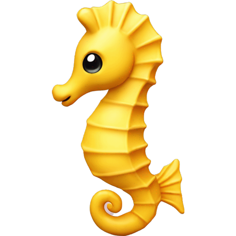 cute kawaii 3d yellow seahorse emoji