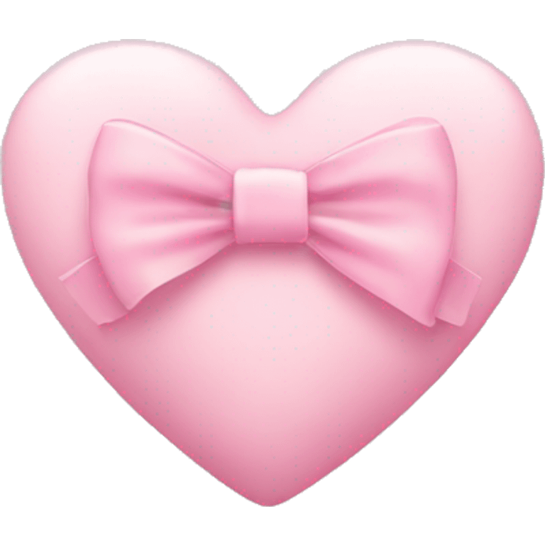 Pastel pink heart with a bow emoji