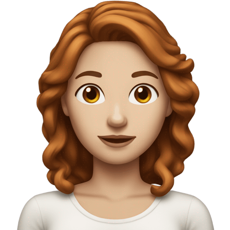 white skin with marron hair woman emoji