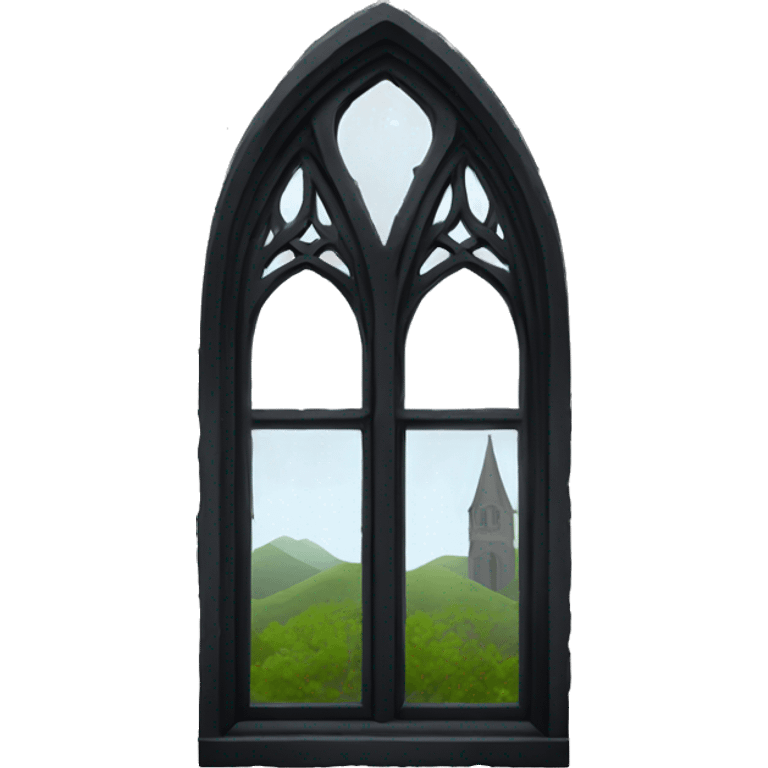 Black gothic window emoji