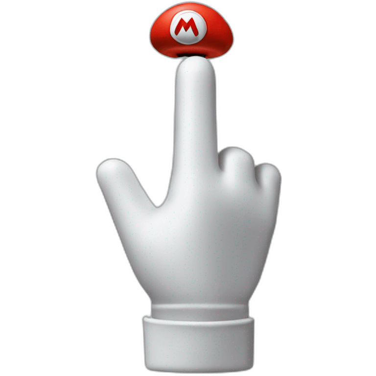 super mario white glove finger emoji