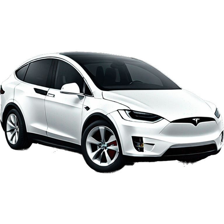 white Tesla Model x emoji