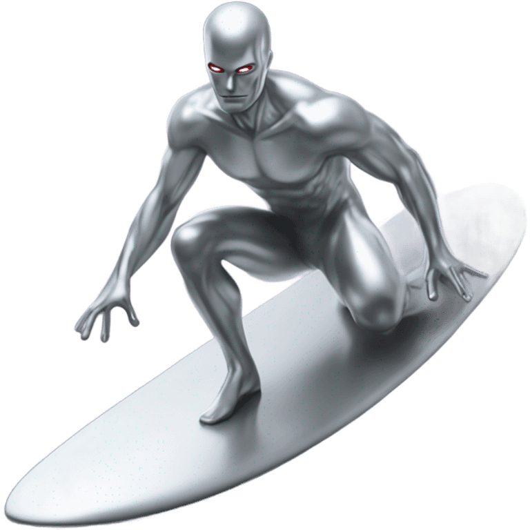 Silver surfer on board emoji