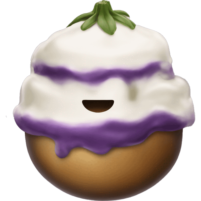 Eggplant cream emoji