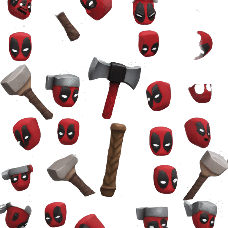 deadpool thor hammer emoji