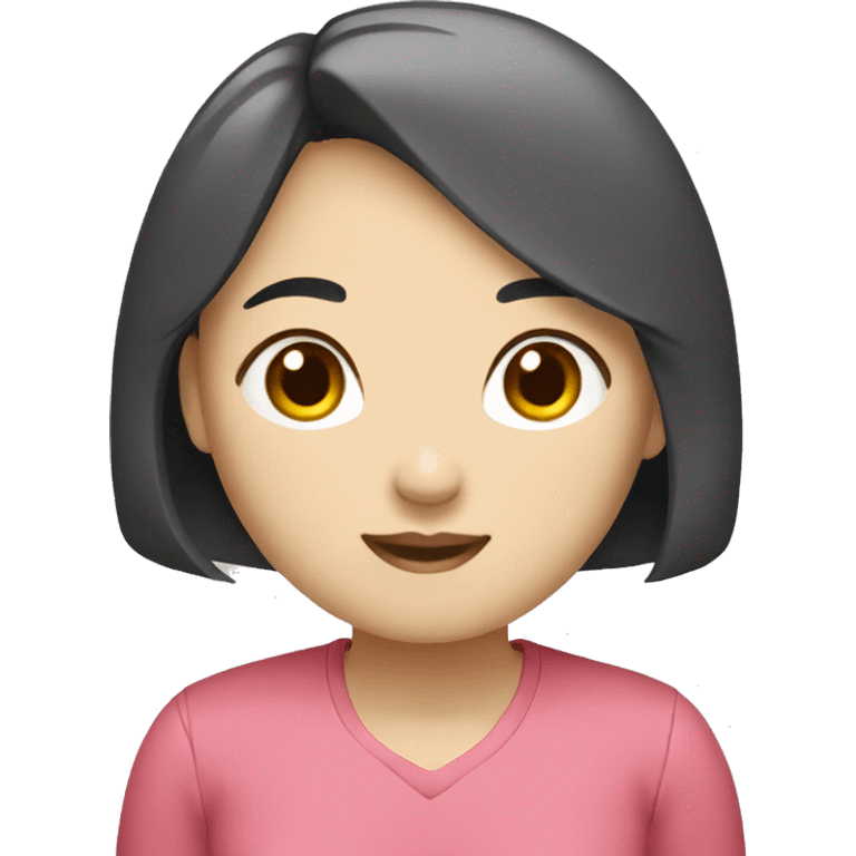 Korean girl with a bob emoji