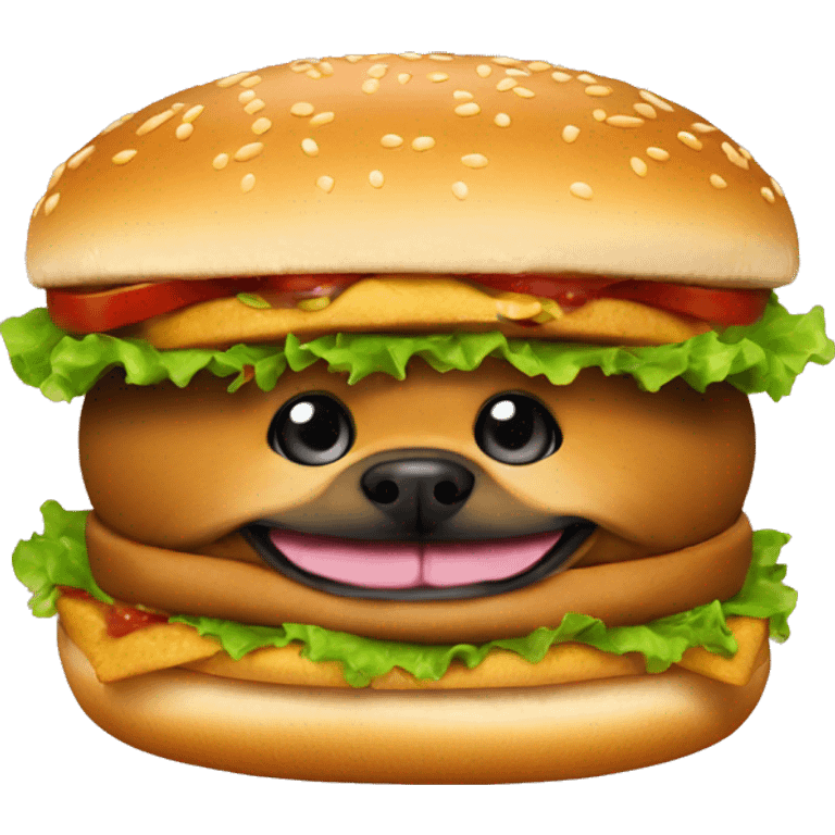 dog in the burger emoji