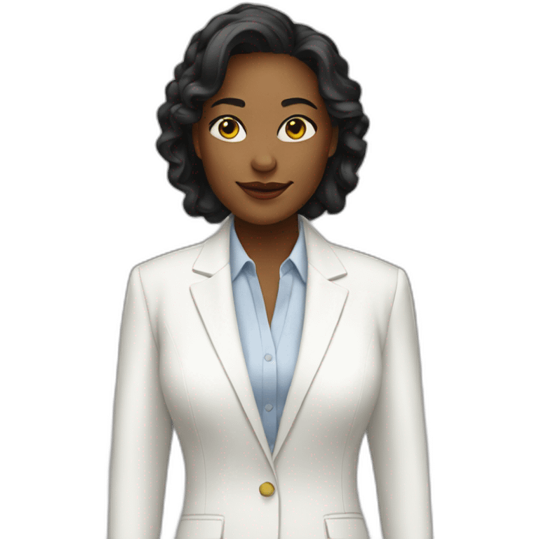 women in white suit emoji