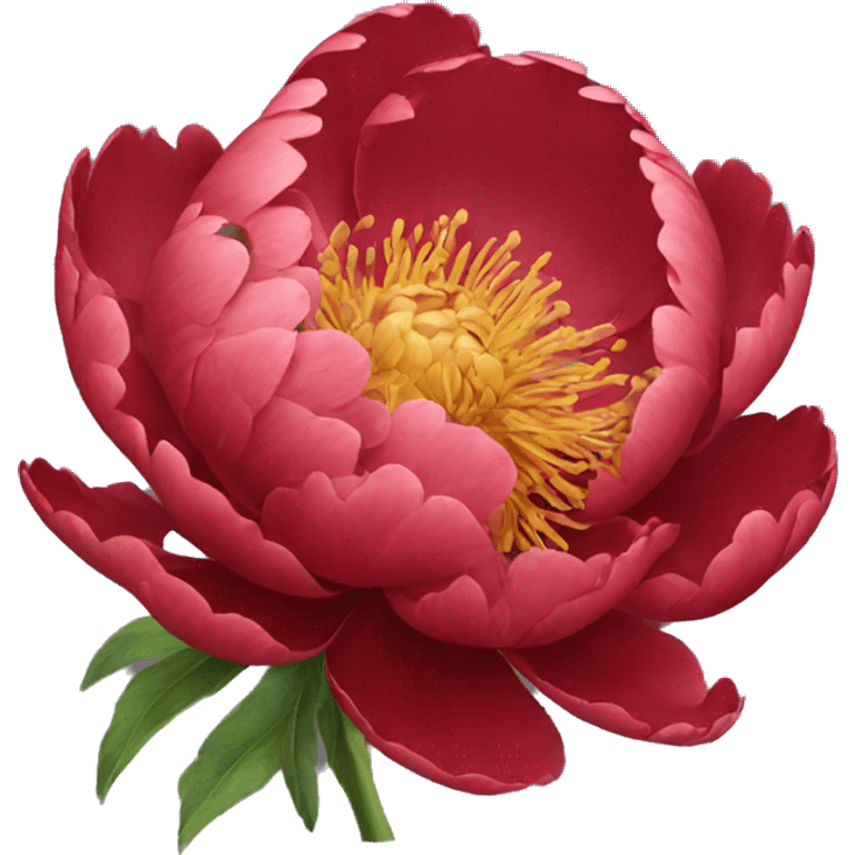 Red peony emoji