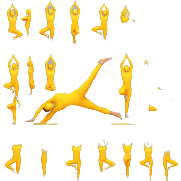 yellow person doing yoga emoji