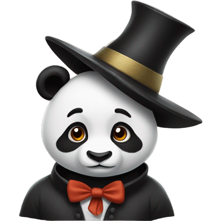 a panda wearing a magician's hat emoji