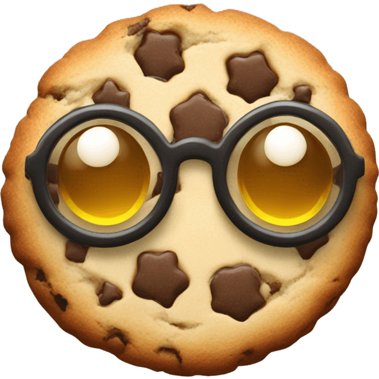 Cookie with glasees  emoji