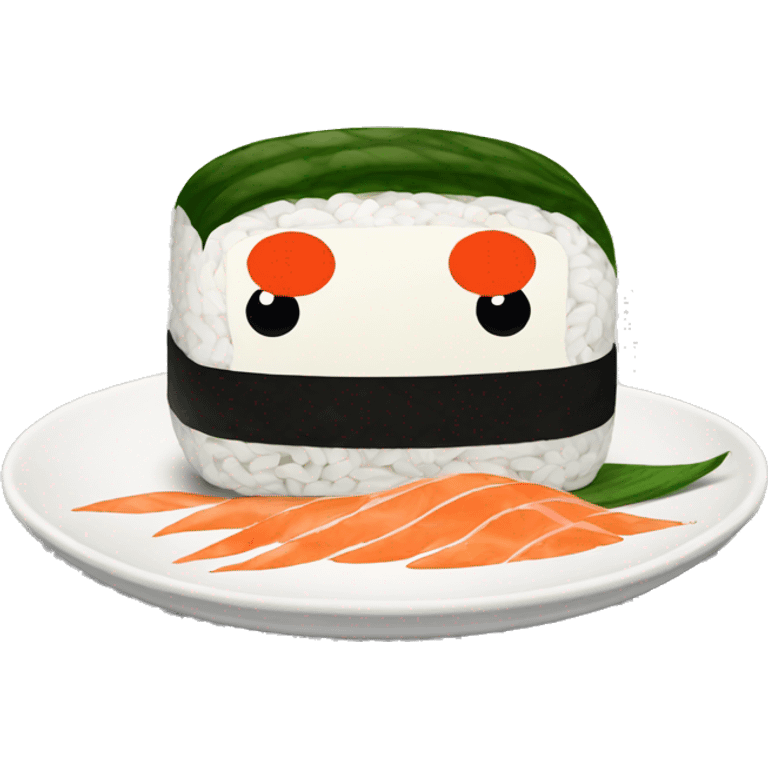 sushi on a plate emoji