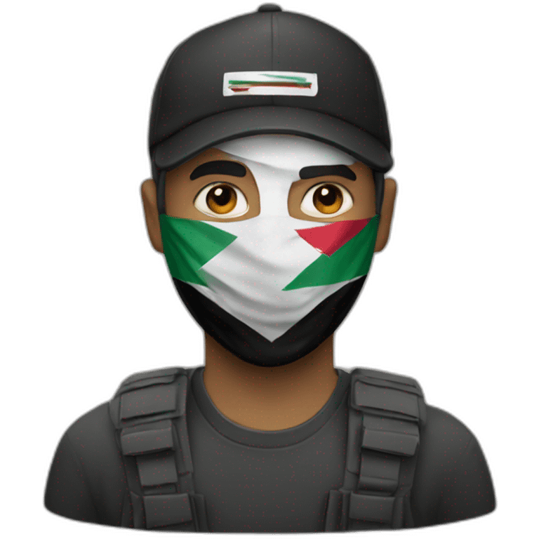 a men who wear palestine mask emoji