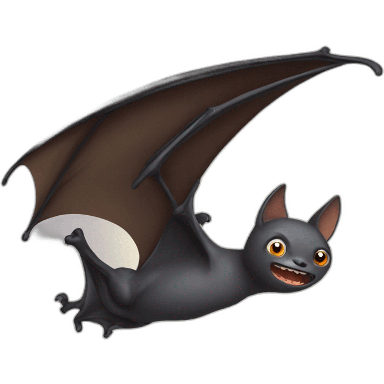 Bat flying emoji