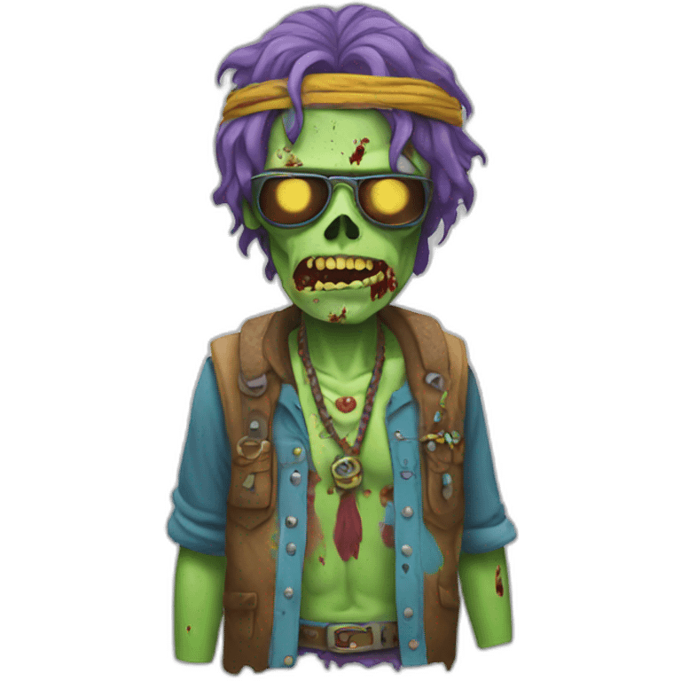 Zombie hippie emoji