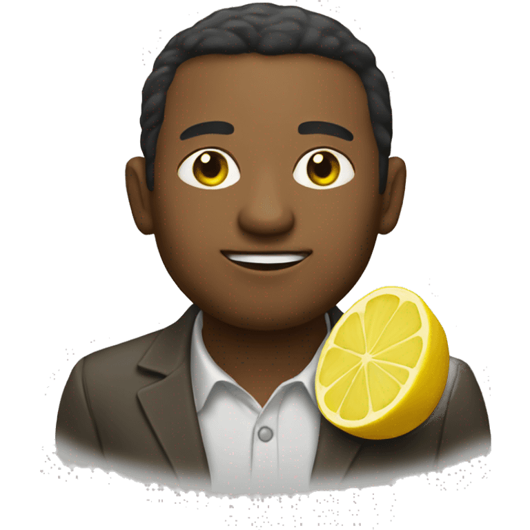 Man with a lemon emoji