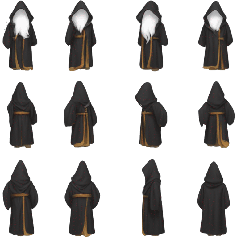 wizard robes, no face emoji