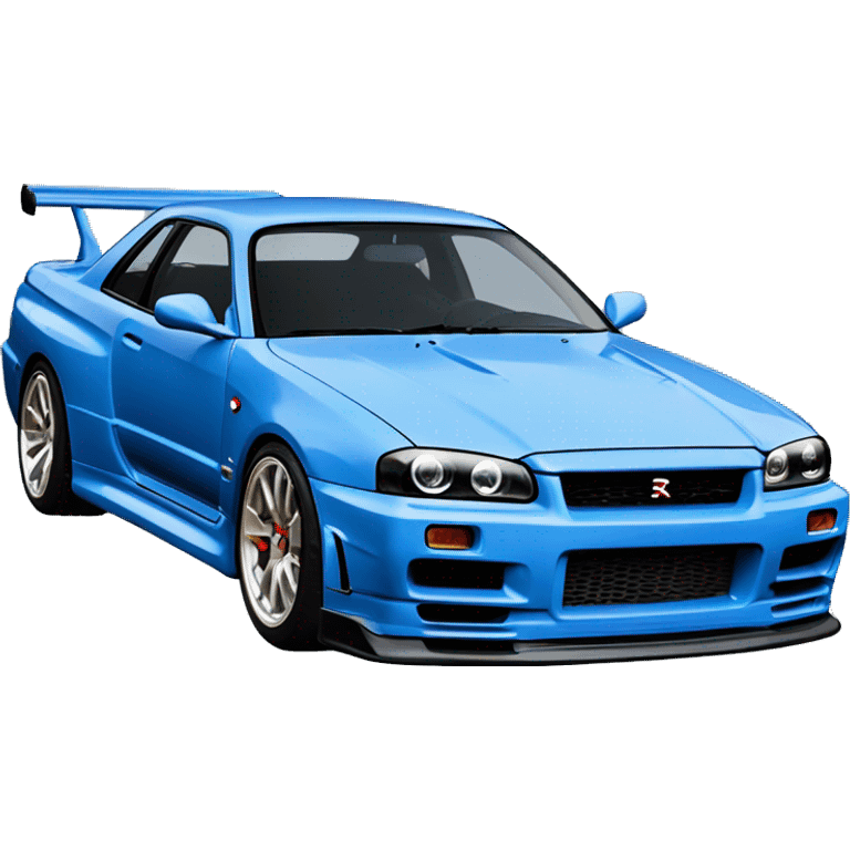 Nisan skyline r34 blue emoji