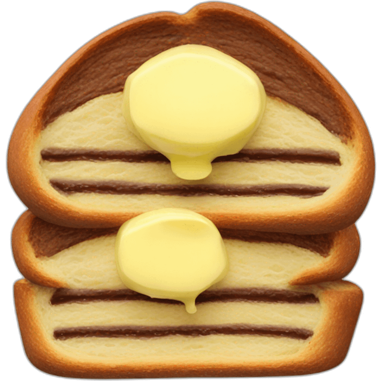 Nutella Brot mit Butter emoji