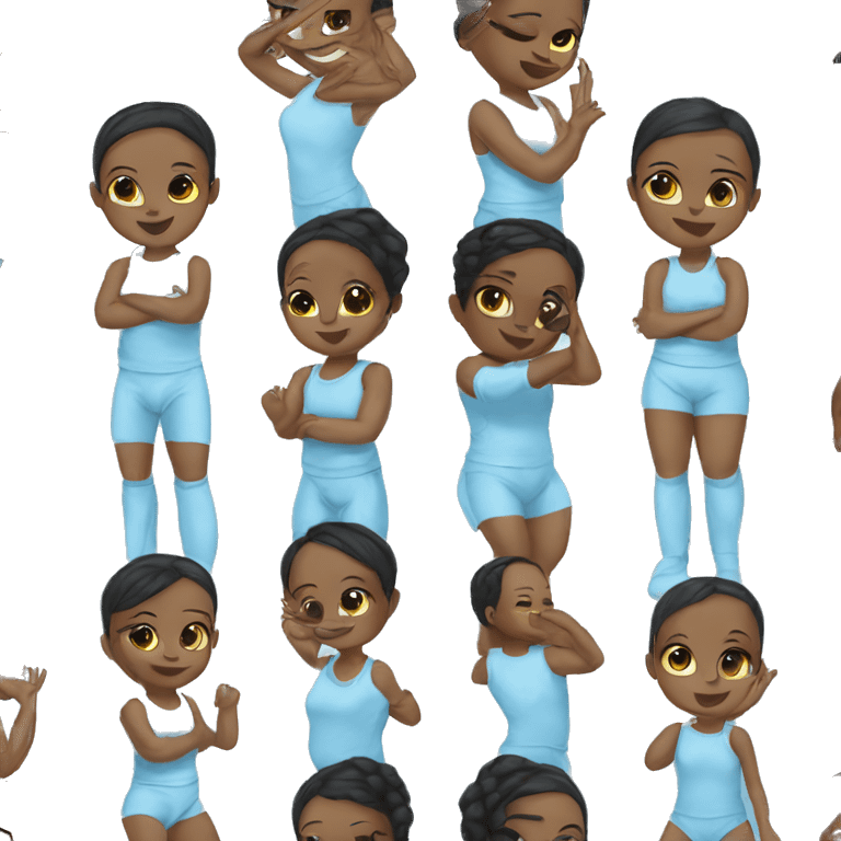 Baby blue workout outfits emoji