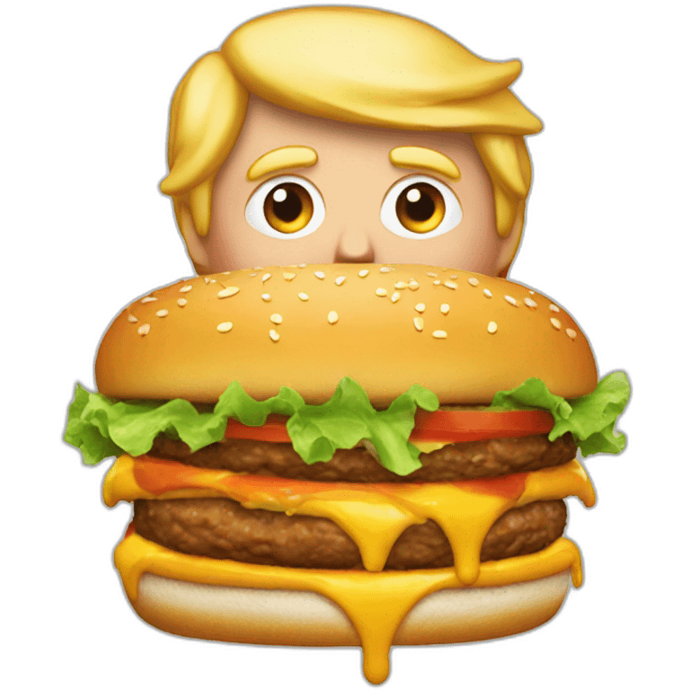 trump-is-eating-a-burger emoji