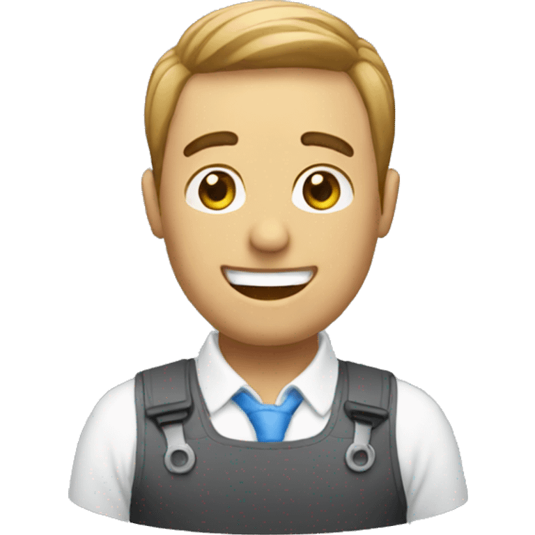 Man talking to a customer emoji