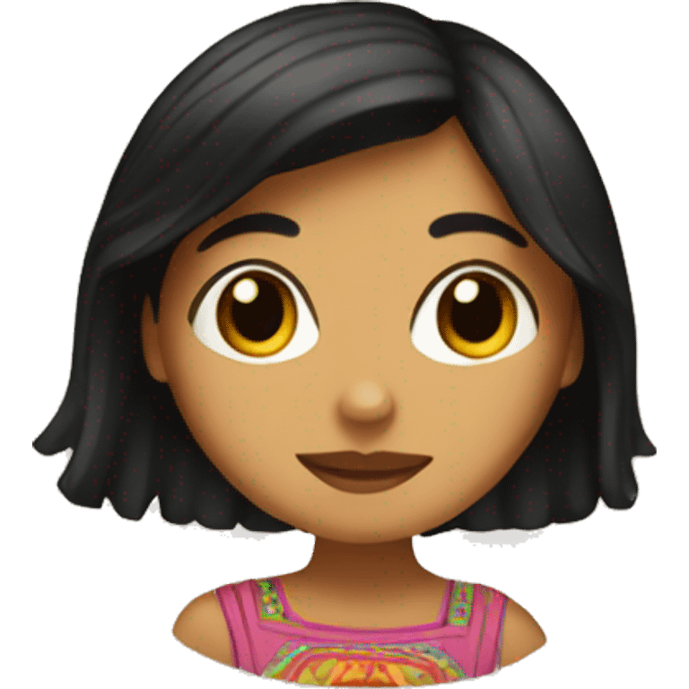 Latina with black hair and a taco emoji