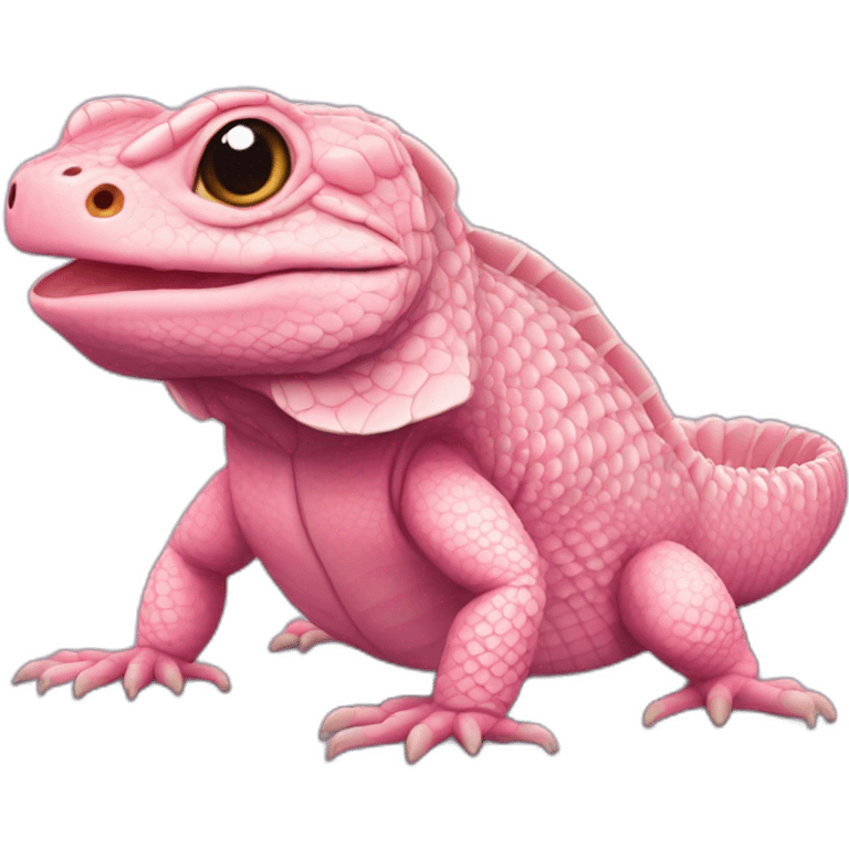 fat pink tegu lizard emoji