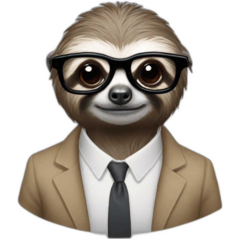 nerd sloth emoji