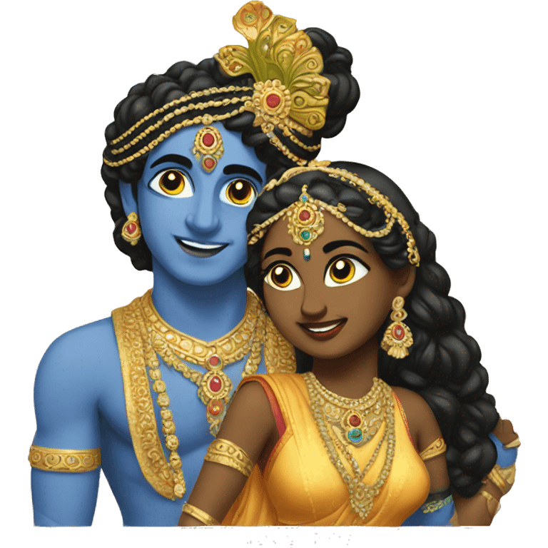 Krishna and Radha emoji