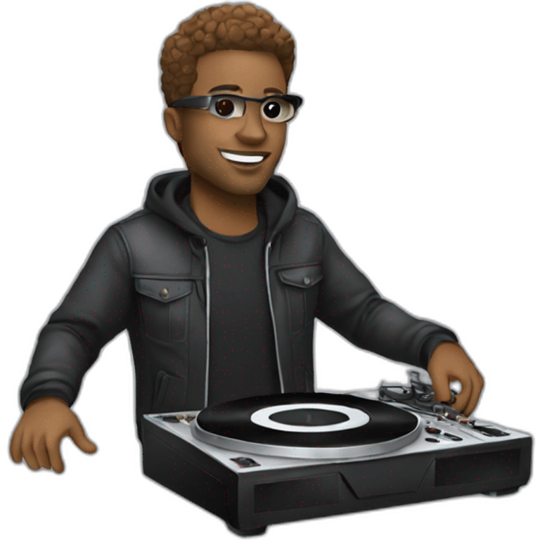 music producer whit  dj turntable emoji