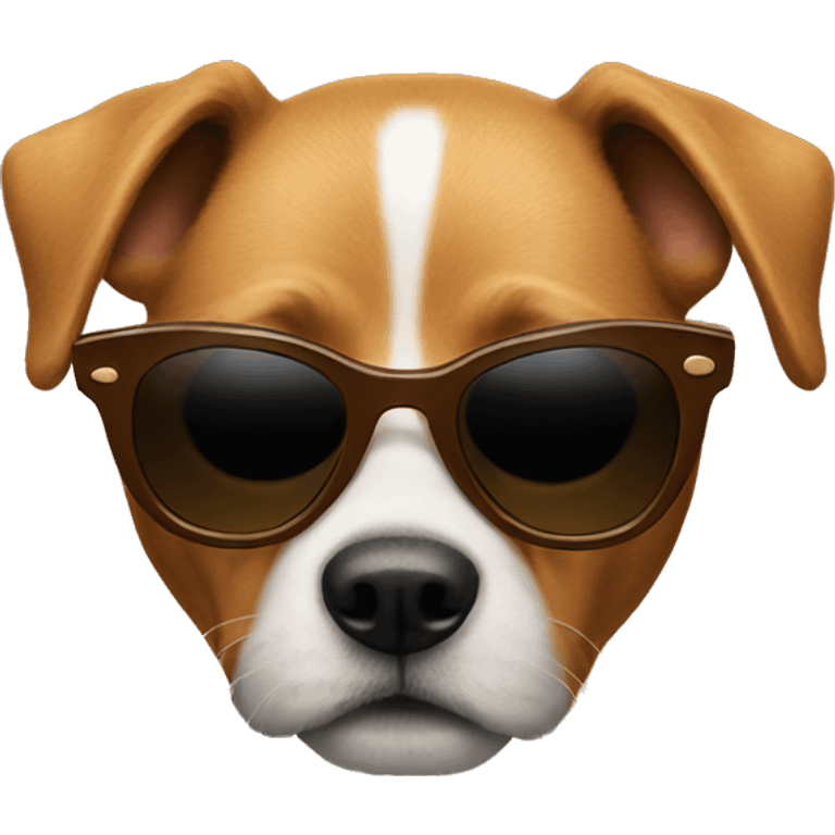 Dog wearing sunglasses  emoji